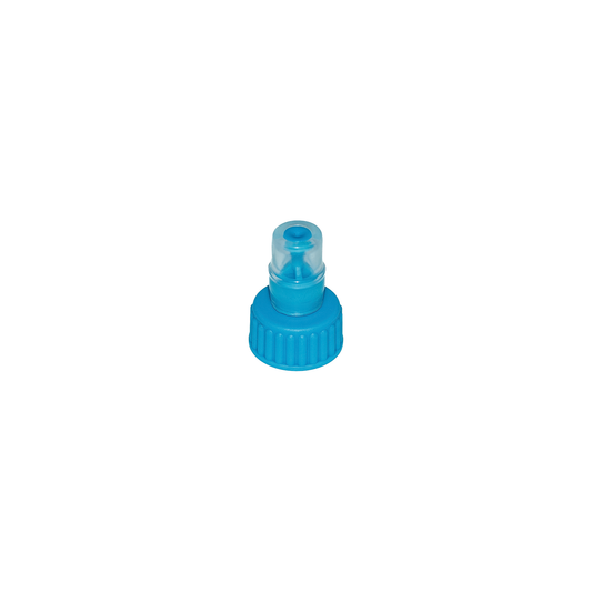 Blue plastic hydration bottle with a cap, designed for use with CNOC BiteValve for easy, spill-free drinking on the go.