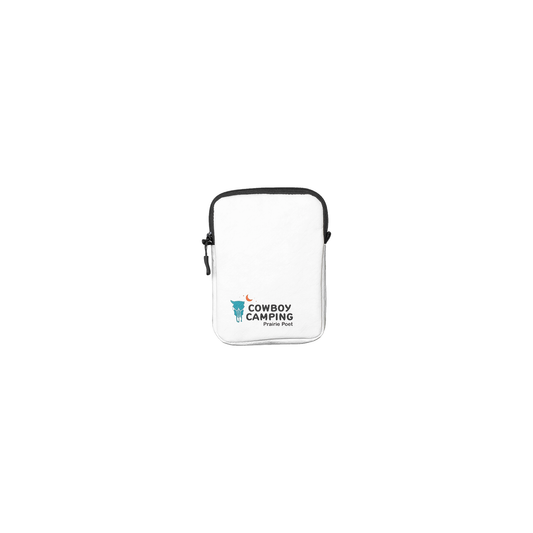 Compact white e-reader cover ideal for travel and minimal bulk.