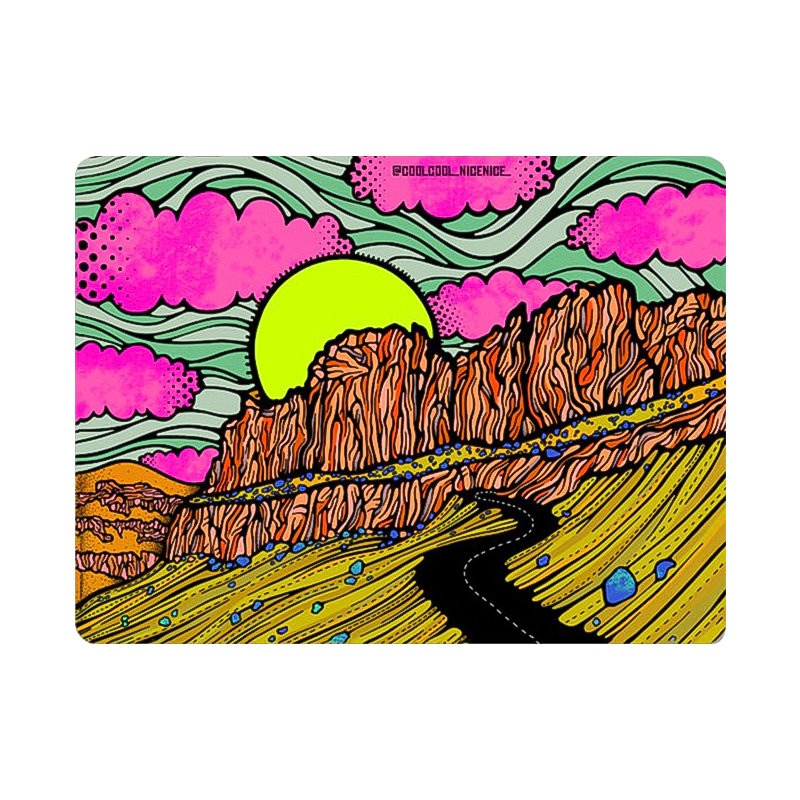 A weather-resistant sticker of Ten Sleep Canyon&#39;s switchbacks.