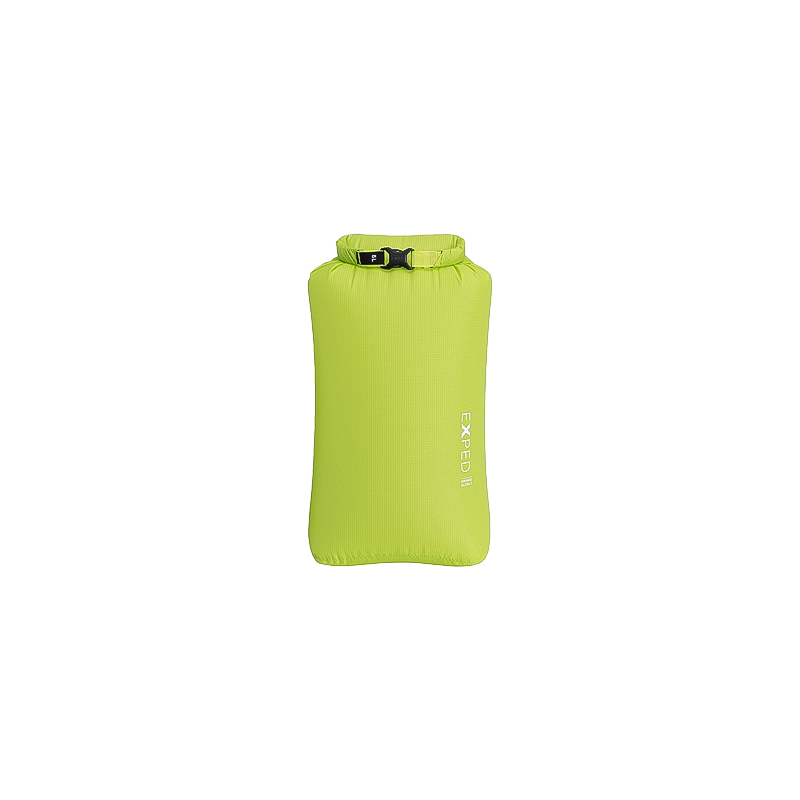 Lightweight green drybag featuring a black handle, ideal for organizing gear in various outdoor adventures.