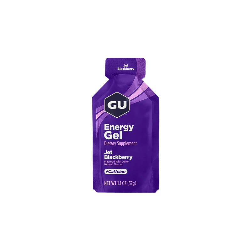 Jet Blackberry GU Energy Gel packet for endurance athletes.  