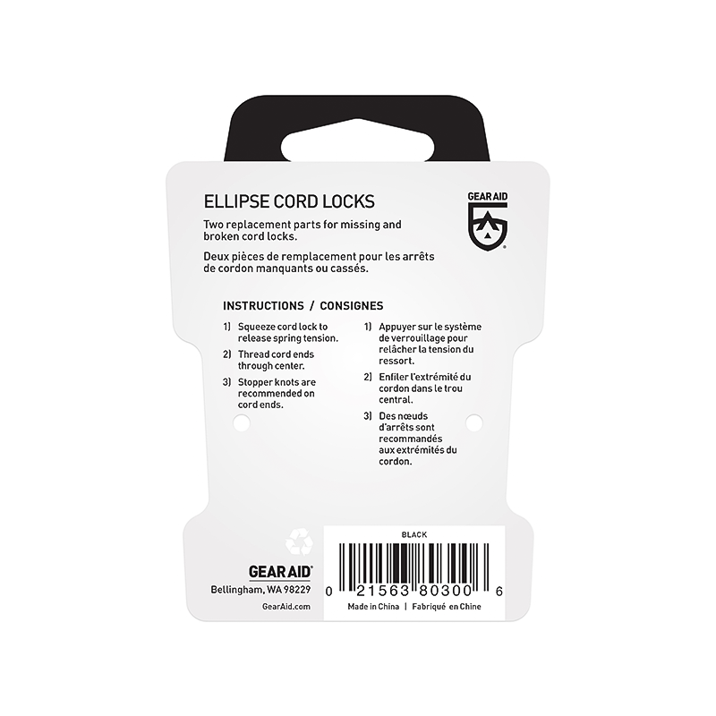 Gear Aid Ellipse Cord Locks - Black
