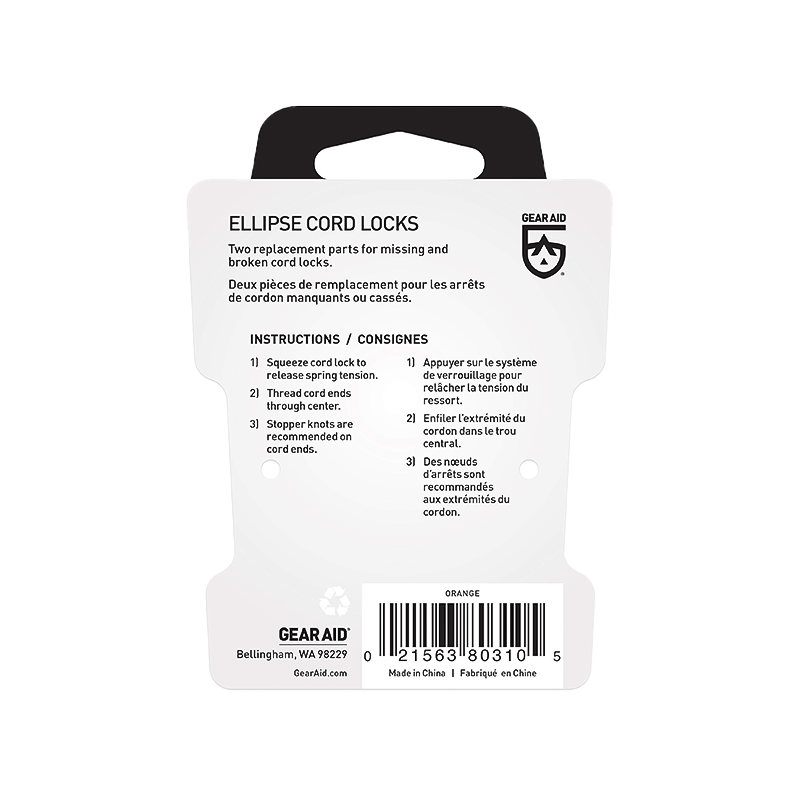 Gear Aid Ellipse Cord Locks - Orange