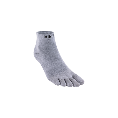 Injinji Liner Mini-Crew Socks - Heather Gray