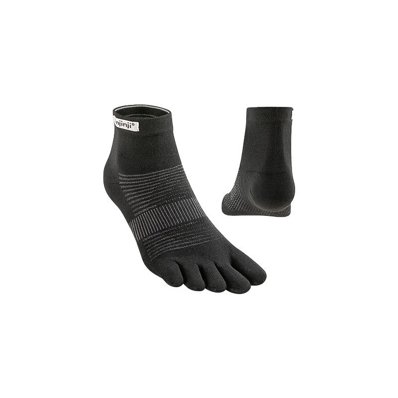 Injinji Run Lightweight Mini-Crew Socks - Black