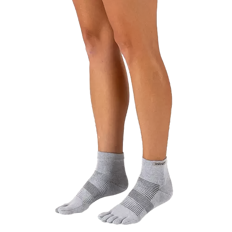 Injinji Run Lightweight Mini-Crew Socks - Gray