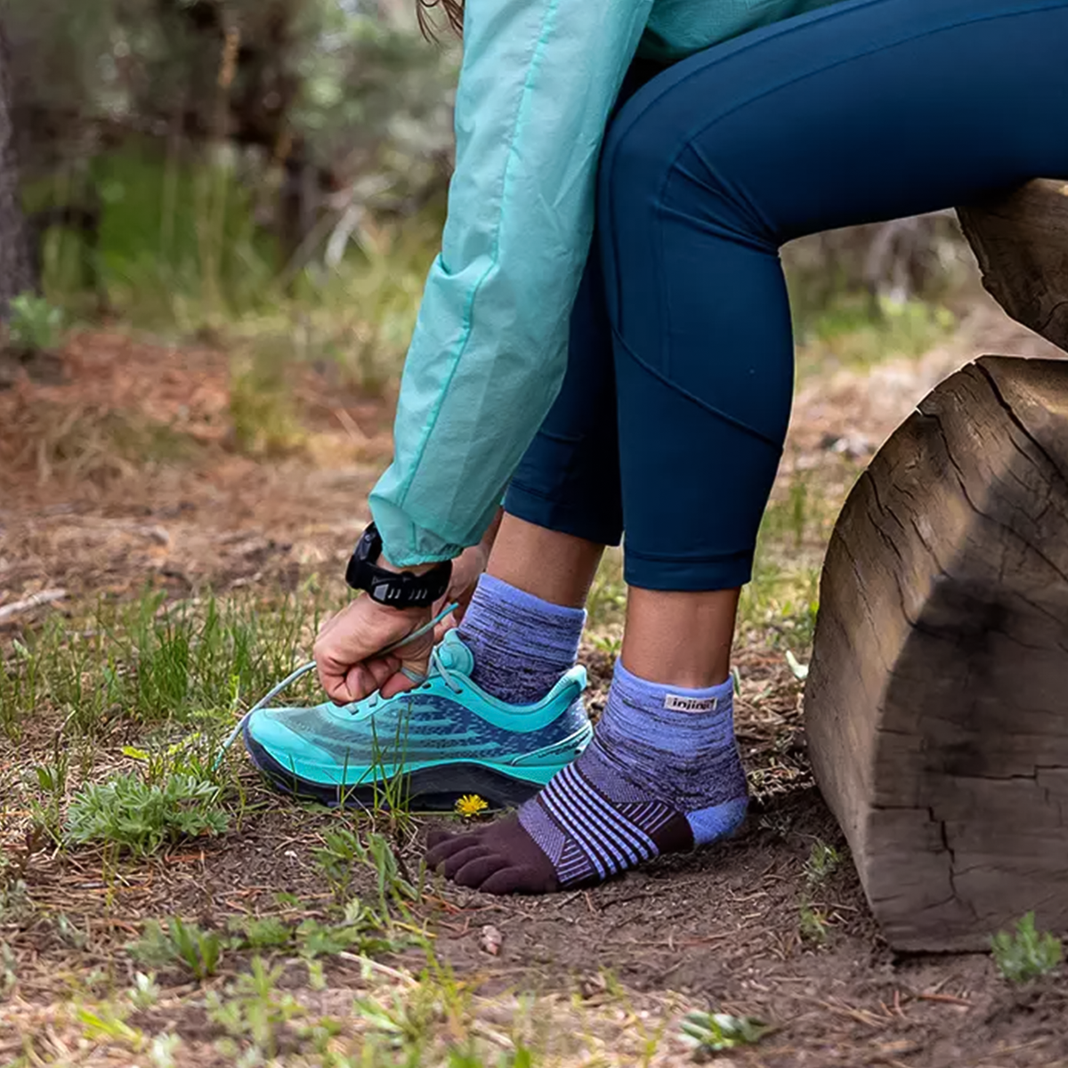 Injinji Women's Trail Midweight Mini‑Crew Socks
