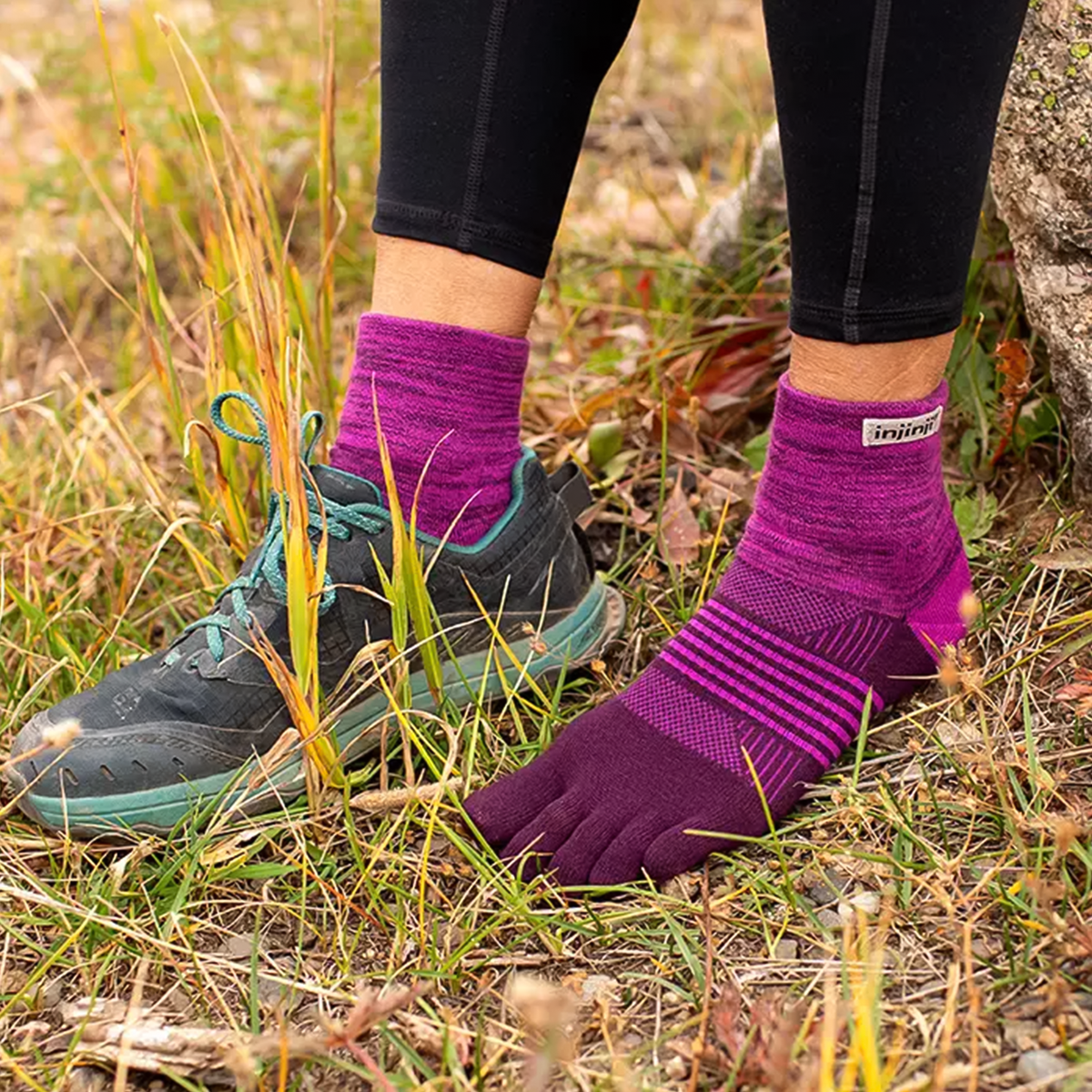 Injinji Women's Trail Midweight Mini‑Crew Socks