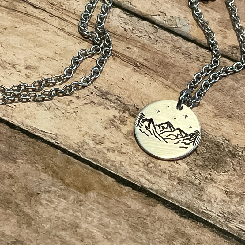 Mountain Valley Charm Silver Necklace