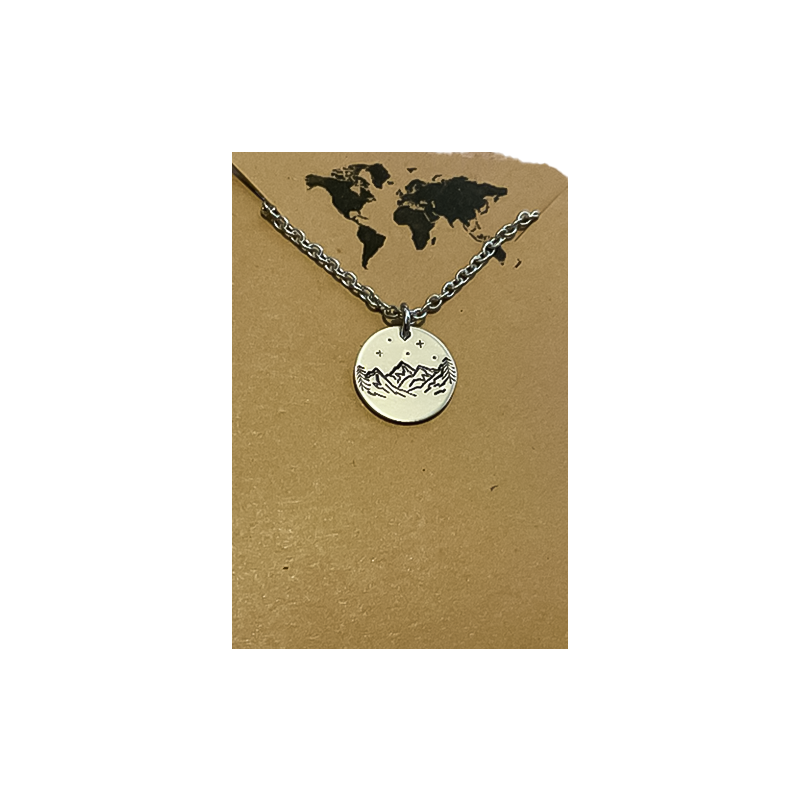 Mountain Valley Charm Silver Necklace