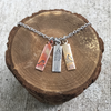 Nature Mixed Metal Charm Necklace (Waves, Mountains, Trees)