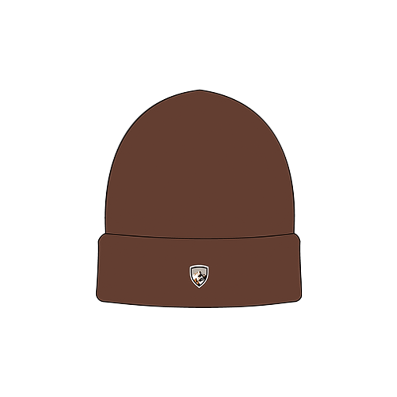 Brown Kuhl Merino Beanie in the Rustic Brick color on a white background