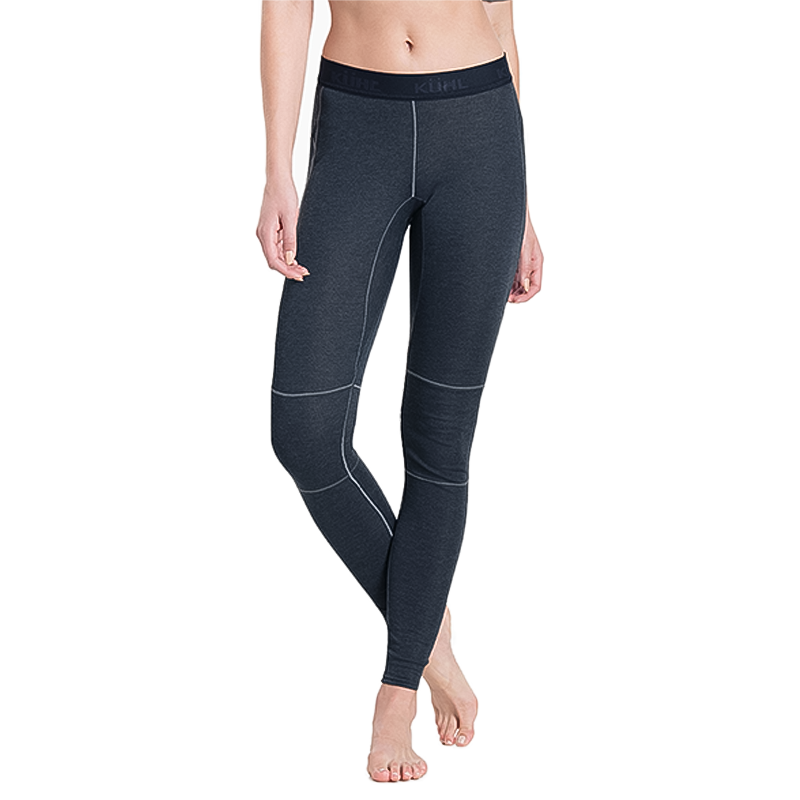 Kühl Women's Akkomplice thermal leggings in navy, lightweight and moisture-wicking for cold weather.