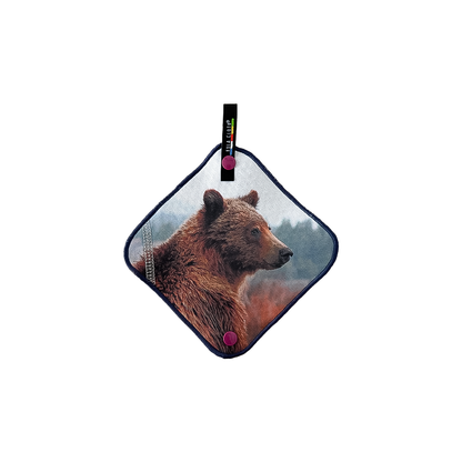 A bear cloth, featuring Kula, the eco-friendly pee cloth.