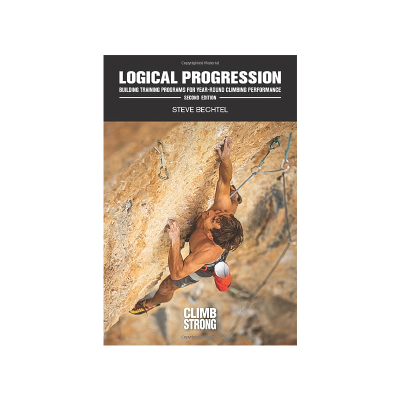 "Logical Progression II" book cover by Steve Bechtel, featuring strength training insights for athletes of all levels.