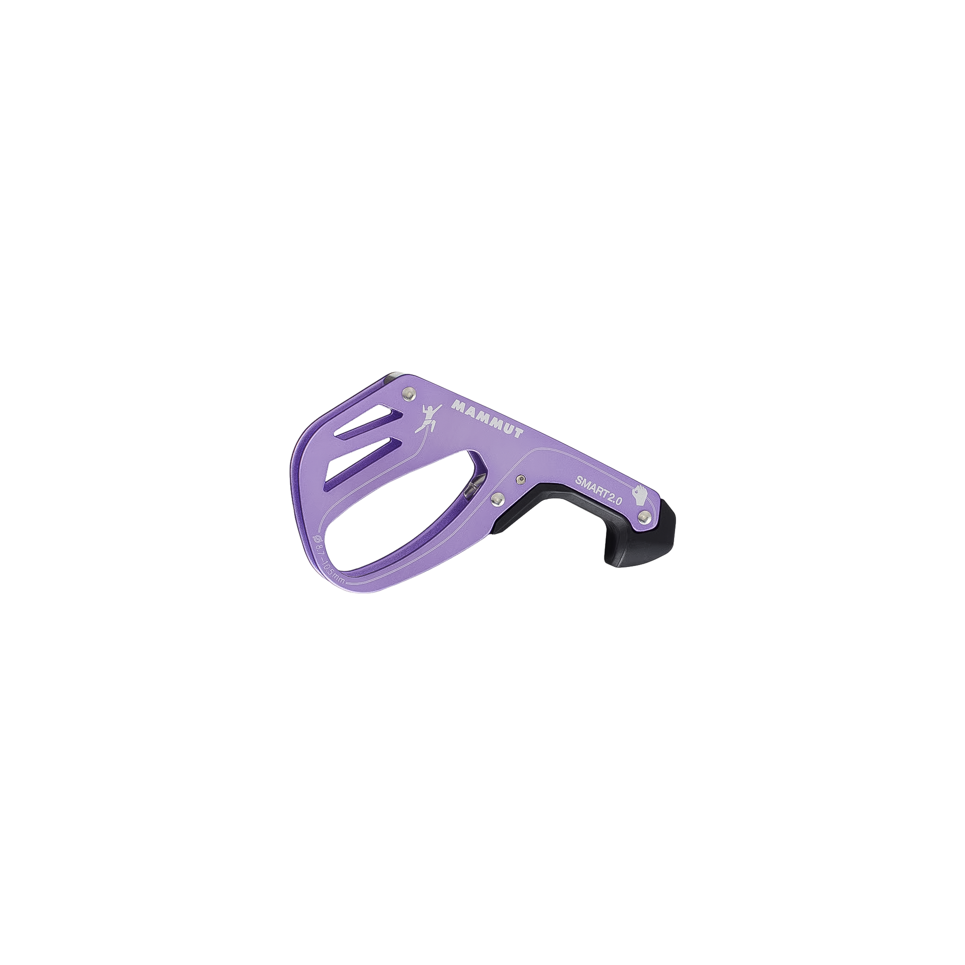 Purple belay as a part of the Mammut Smart 2.0 Belay Package designed for climbing safety.