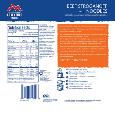 Mountain House Adventure Meals - Beef Stroganoff with Noodles