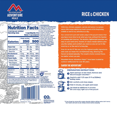 Mountain House Adventure Meals - Rice & Chicken