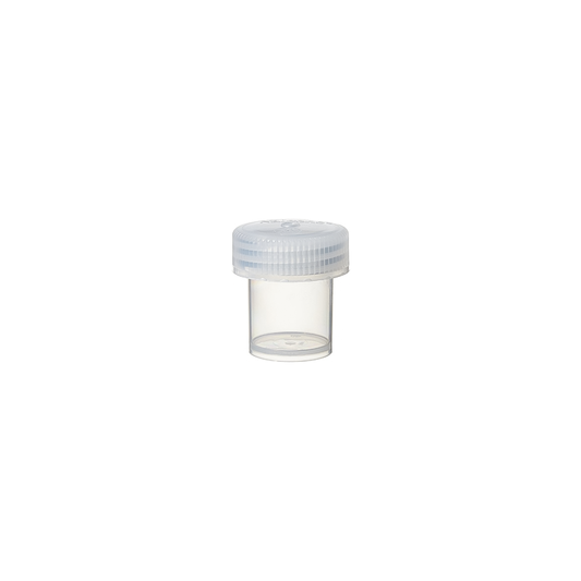 The Nalgene 1oz Storage Jar by Nalgene is a clear plastic container with a white, ridged, screw-on lid, shown against a plain white background.