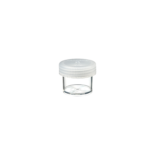 White 2oz Nalgene jar with a screw-top lid on a white background.