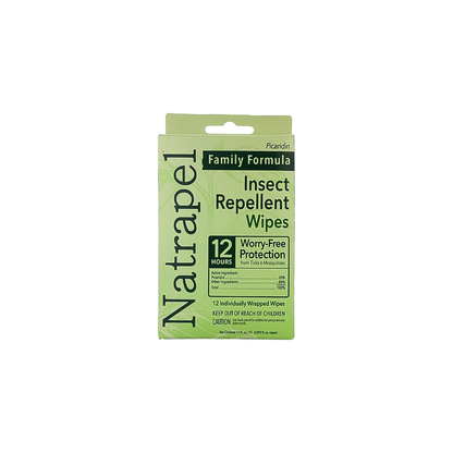 Natrapel Picaridin Tick & Insect Repellent Wipes (12-Pack)