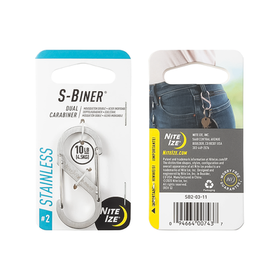 Nite Ize S-Biner Stainless Steel Dual Carabiner #2 - Stainless