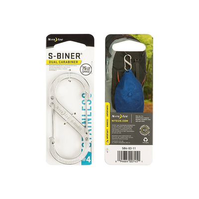 Nite Ize S-Biner Stainless Steel Dual Carabiner #4 - Stainless