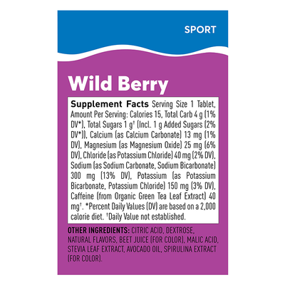 Nuun Sport Hydration + Caffeine - Wild Berry