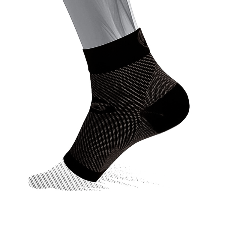 Close-up of an OS1st Performance Foot Sleeves designed for arch and heel pain relief.