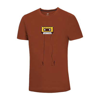 Ocun Men's Classic T Climbing T-Shirt - Retro Tape Rooibos Tea