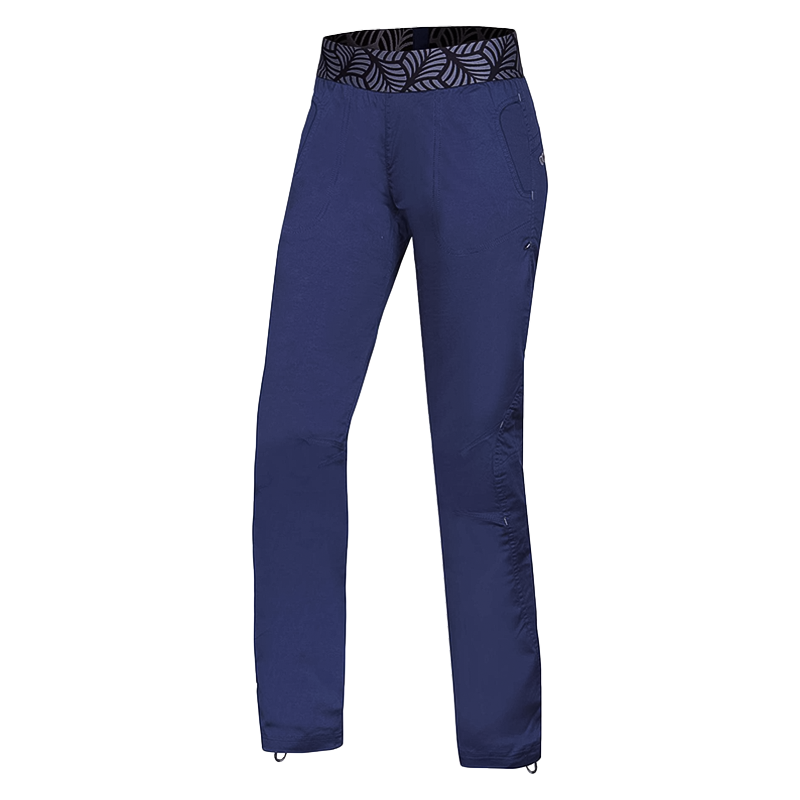 Trendy blue organic cotton pants for adventures and relaxation, providing comfort and flexibility.