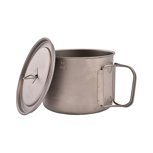 Olicamp Space Saver Titanium Pot with Lid (900 ml)