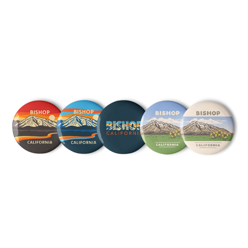 Five Designs of Pins of Bishop California