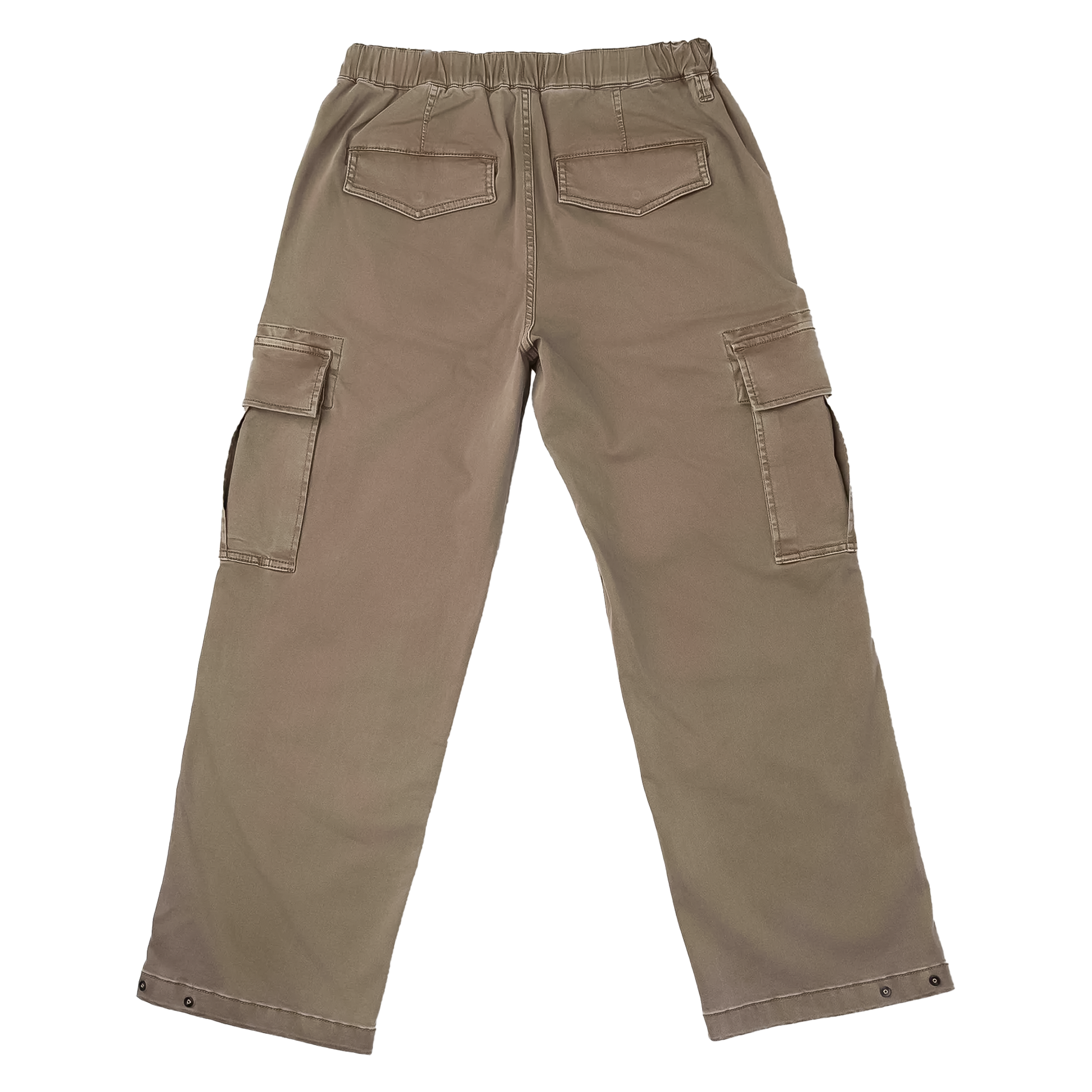 Lightweight khaki cargo pants for men, designed with a relaxed fit, adjustable cuffs, and practical storage for active wear.