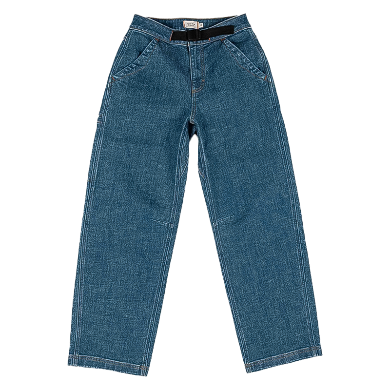 Blue women's Ripton Amok Jeans with a side pocket, featuring a straight-leg fit and subtle stretch for comfort and mobility.