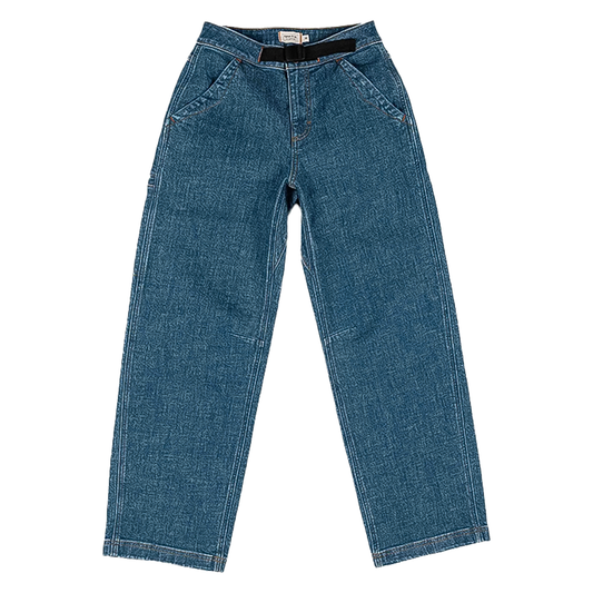 Blue women's Ripton Amok Jeans with a side pocket, featuring a straight-leg fit and subtle stretch for comfort and mobility.