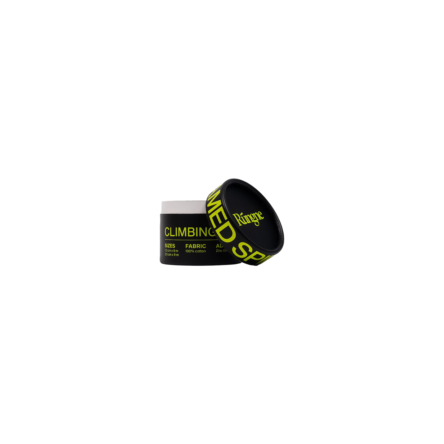 Rungne climbing tape's packaging on a white background.