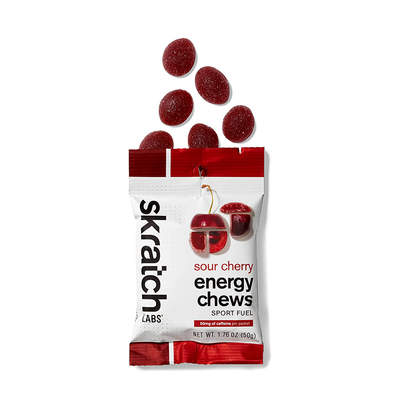 Scratch Labs Energy Chews Sport Fuel with Caffeine - Sour Cherry