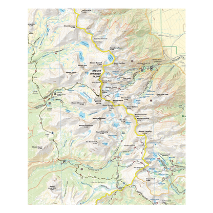 Sierra Maps Mt. Whitney to Bishop Trail Map