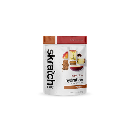 Apple Cider Skratch hydration powder 15 oz bag on white background