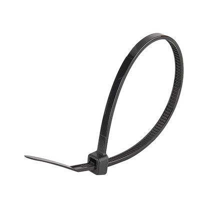 Superun 6" Black Zip 100-Pack Ties (Industrial Grade)