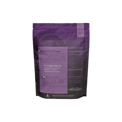 Purple Tailwind Recovery Mix powder for quick post-workout recovery with protein and electrolytes.  