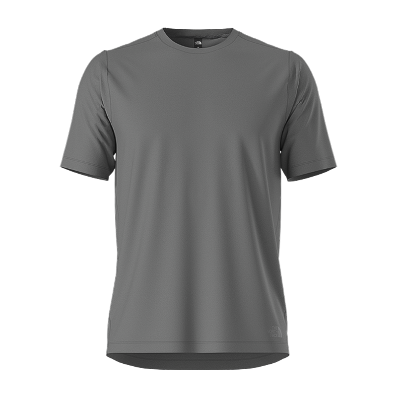 Men's lightweight grey t-shirt with moisture-wicking and anti-odor technology for active comfort.
