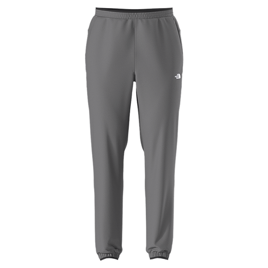 Grey joggers with white logo on the side, designed for comfort and casual style.