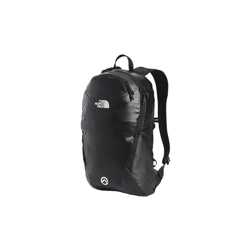 Black North Face Route Rocket 16 Backpack, durable and ergonomic for climbing.