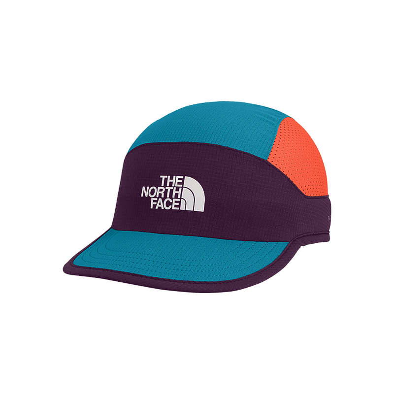 The North Face Summer Light Run Hat - Sapphire Slate/Black Currant Purple/Vivid Flame