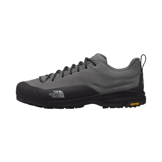 The North Face Verto Approach shoe in grey, designed for climbing and hiking with a durable, lightweight build and rugged grip.