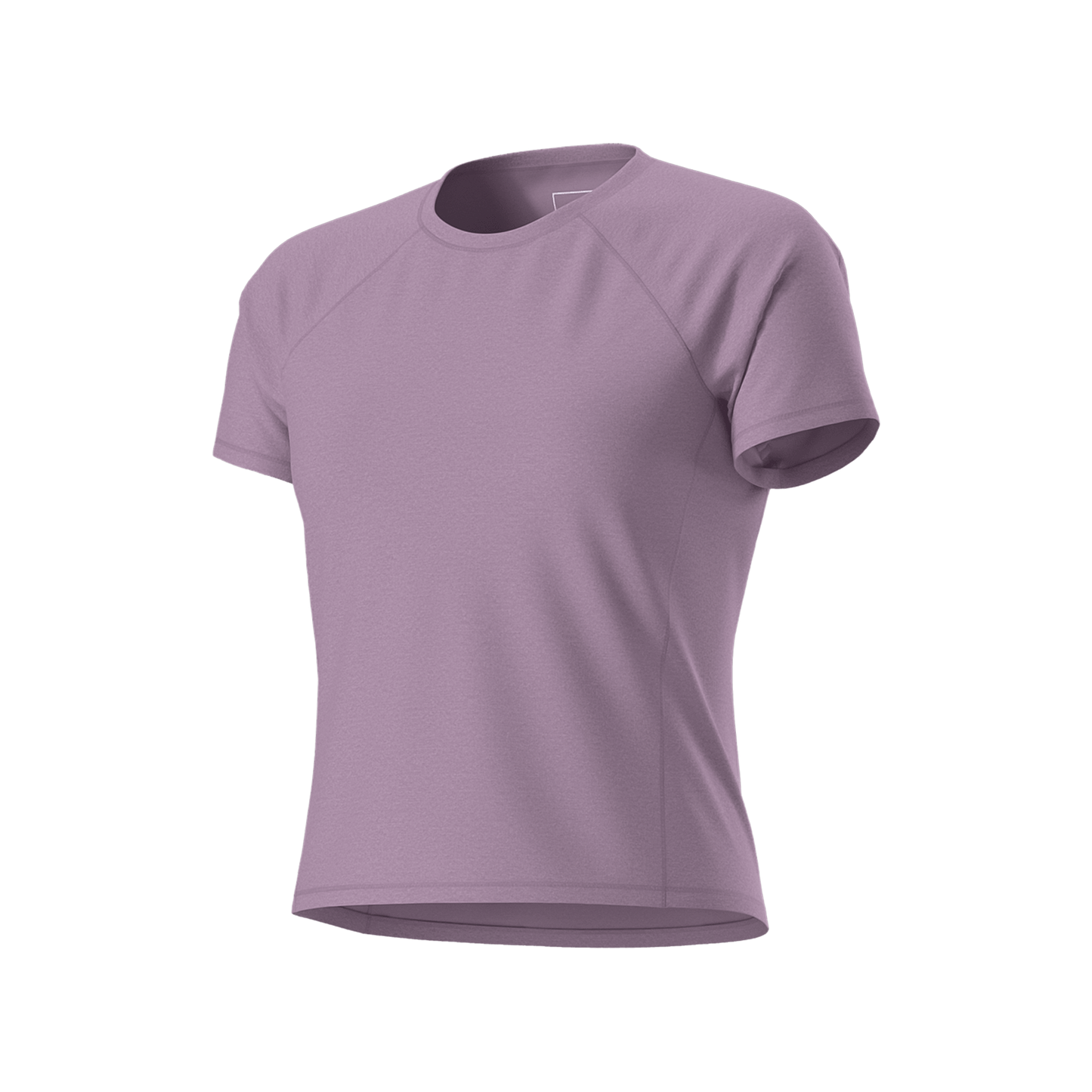 The North Face women's Jaida tee in color lavender, highlighting the soft texture and eco-friendly materials used in its design.