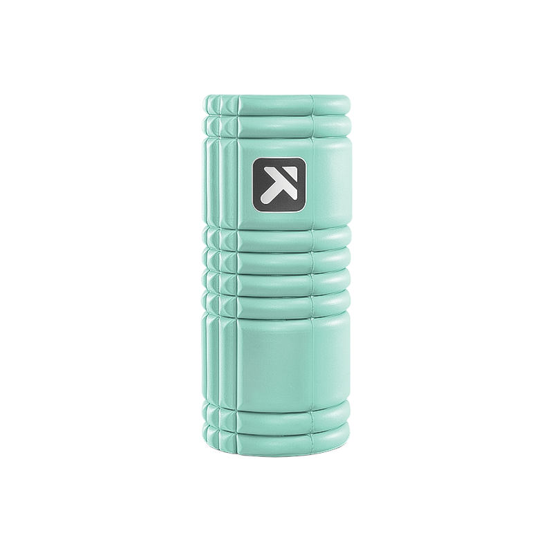 Mint green GRID® Foam Roller with a multi-density surface for muscle relief.