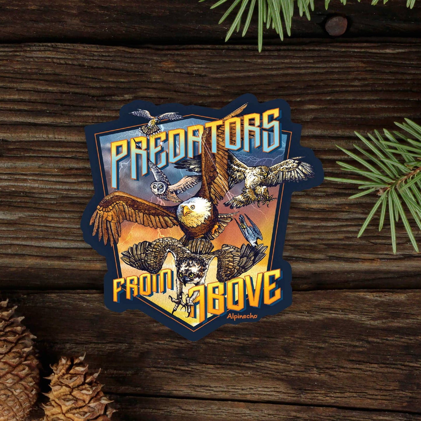 Predators from Above Sticker